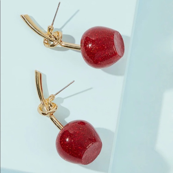 Shimmering Cherry Earrings Stud - Picture 3 of 5
